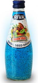 Basil seed drink Cockail flavor "Напиток Семена базилика с ароматом фруктового коктейля" 290мл