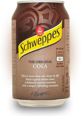 Напиток сильногаз. б/а Schweppes The Original Cola 330 мл ж/б